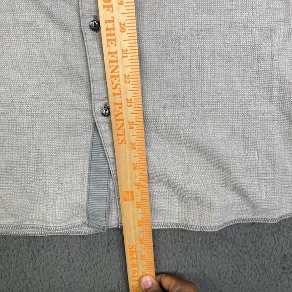 Kuhl Uproar 5 Panel Shirt Waffle Knit Gray Button Up Long Sleeve Mens XXL 7211 - Picture 10 of 14